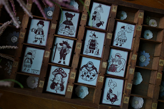 Hanen Studio x Kaia _ Rubber Stamp _ Freckles Girl Vol 2 Series / Little Painter