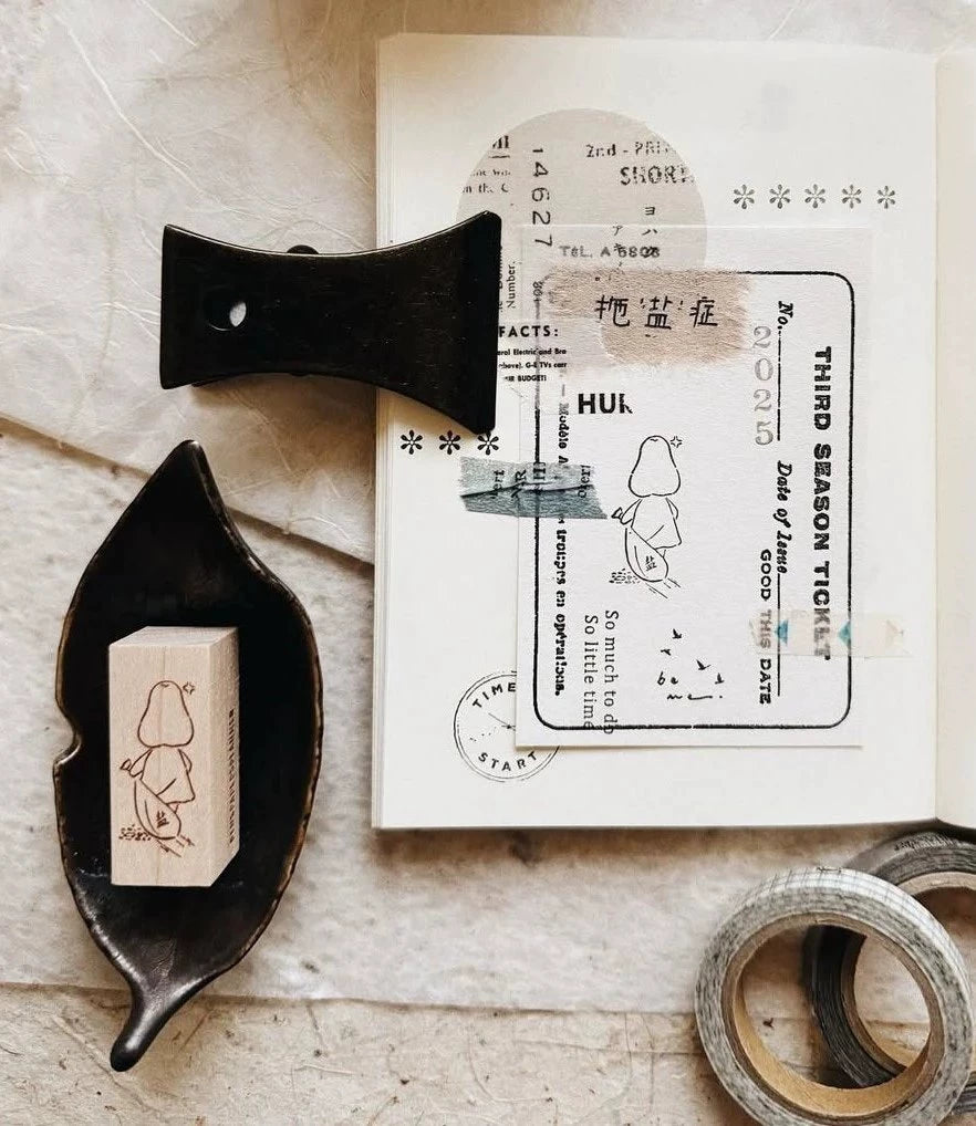 PensPapersPlanner Rubber Stamp _ 拖‘盐’中 Procrastinating Girl