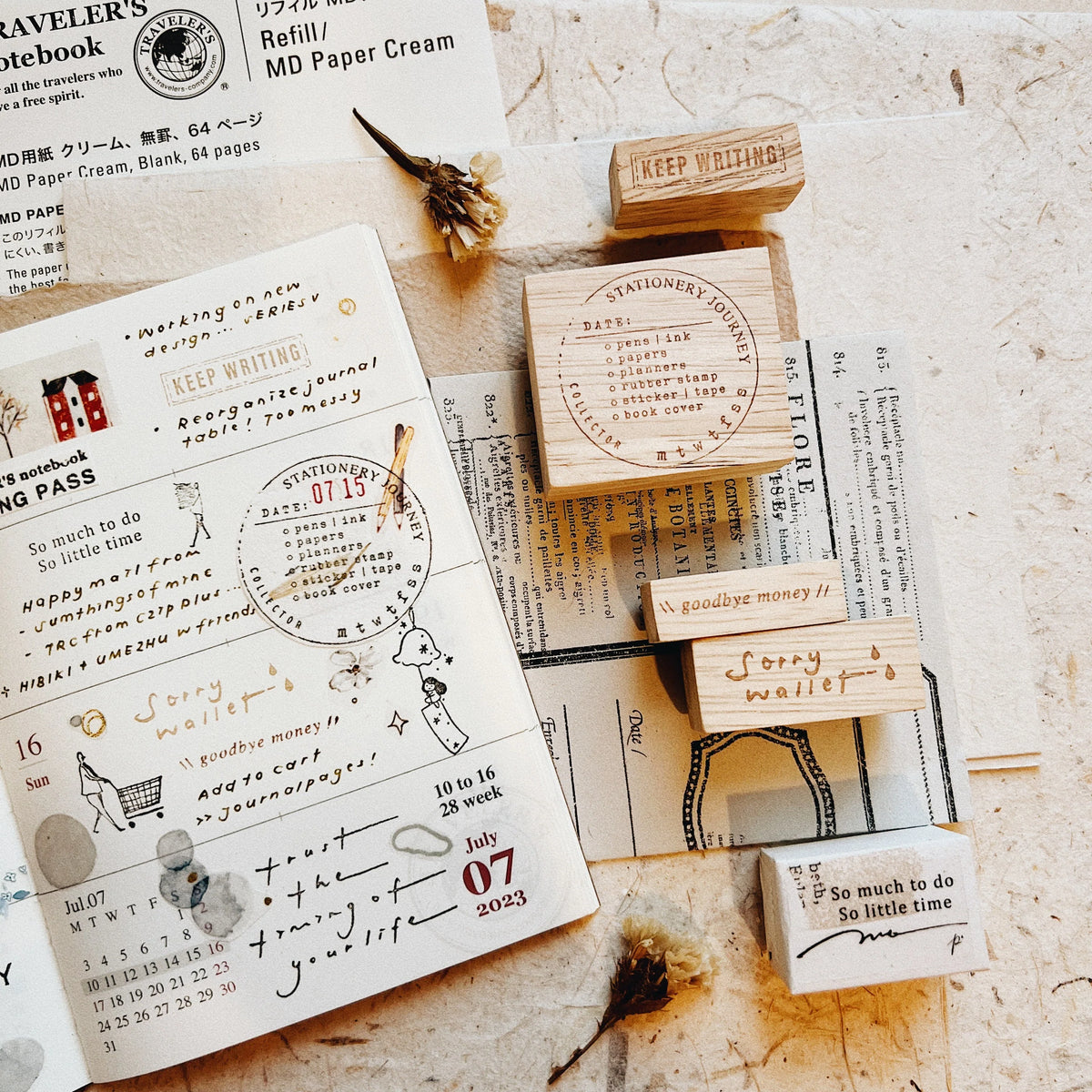 PensPapersPlanner Rubber Stamp _ Stationery Checklist