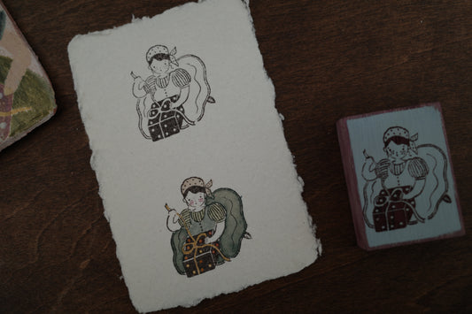 Hanen Studio x Kaia _ Rubber Stamp _  Freckles Girl Vol 2 Series / Unwrap the Gift