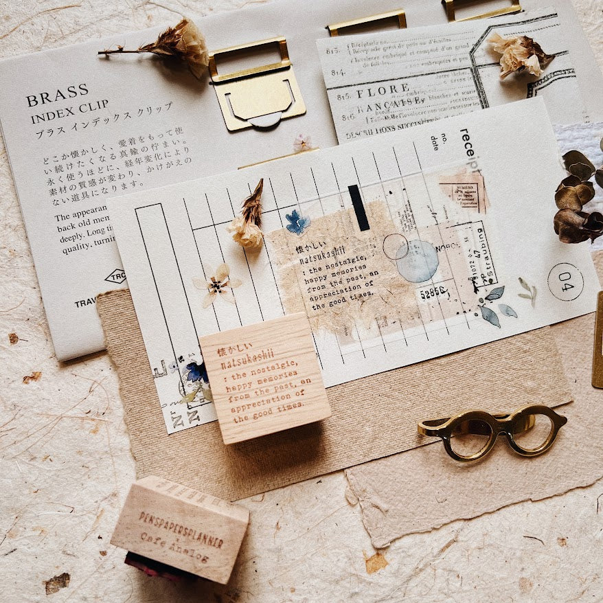 Cafe Analog x PensPapersPlanner  _ Japanese Phrases Rubber Stamps (4 designs)