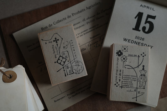 Hanen Studio _ Rubber Stamp _  Stationery Girl Series / A day