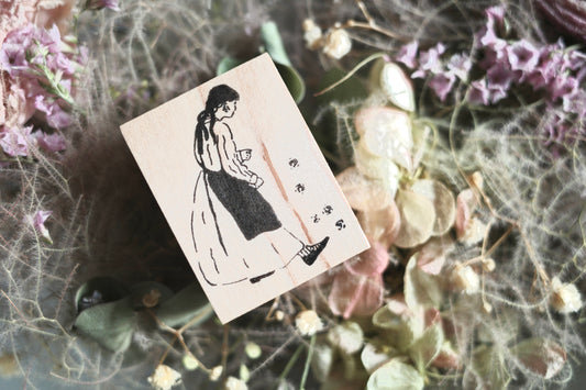 Hanen Studio _ Rubber Stamp _  Stationery Girl Series / Flower Girl