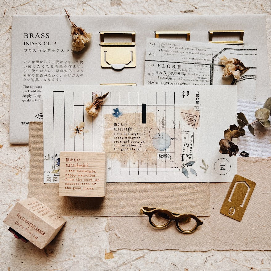 Cafe Analog x PensPapersPlanner  _ Japanese Phrases Rubber Stamps (4 designs)