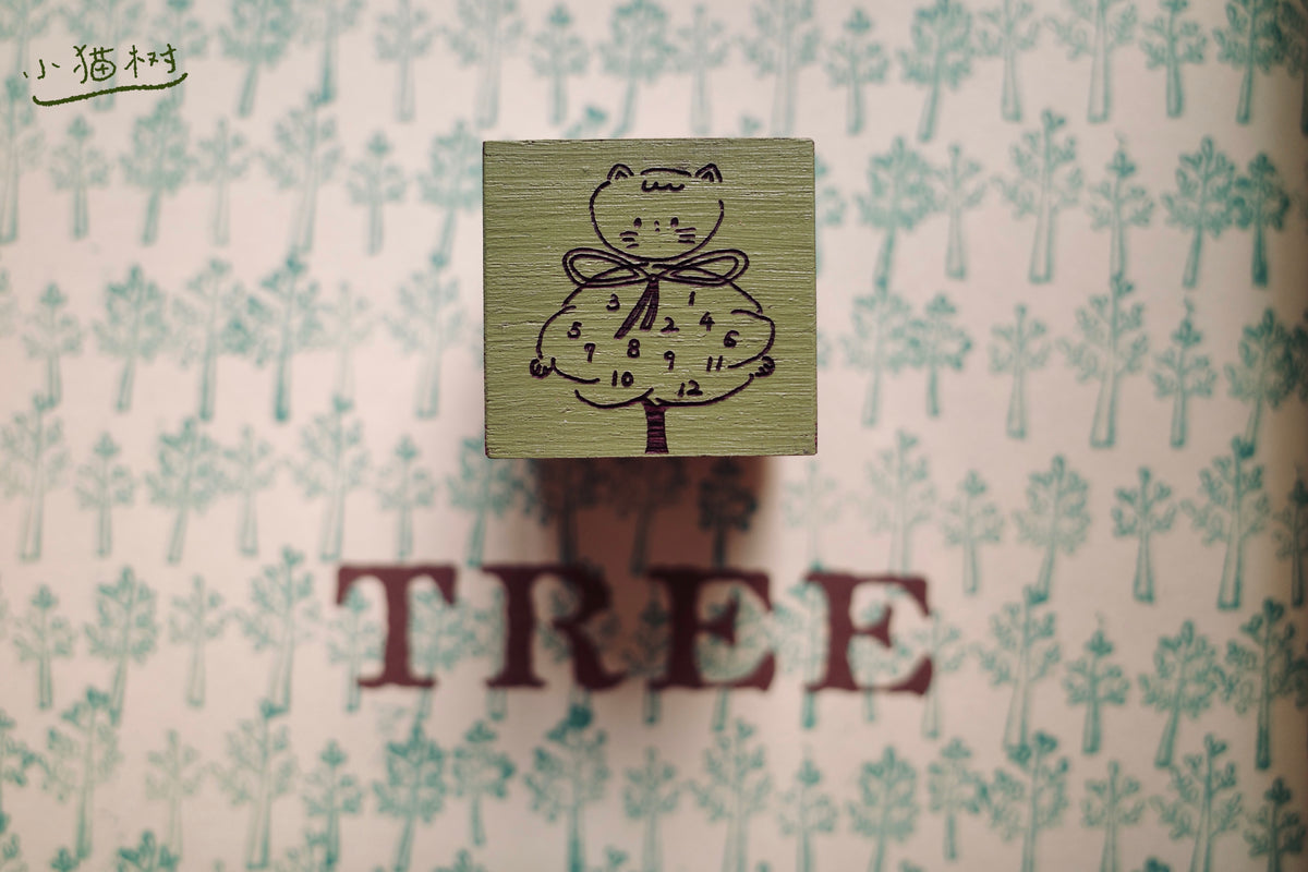 Hanen Studio _ Rubber Stamps _ Daily Life Series / Kitty Tree