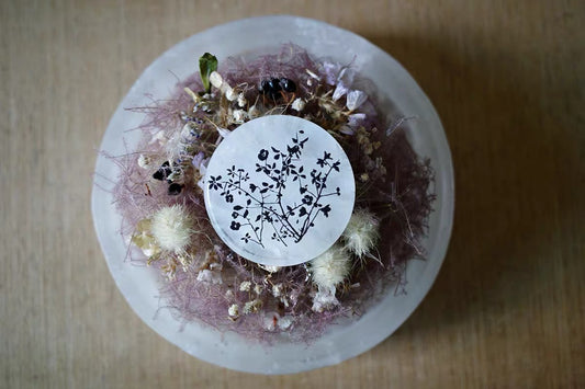 Hanen Studio _ White Jade Stone Rubber Stamp _ 5th Anniversary Series / Flower Branch 2.0