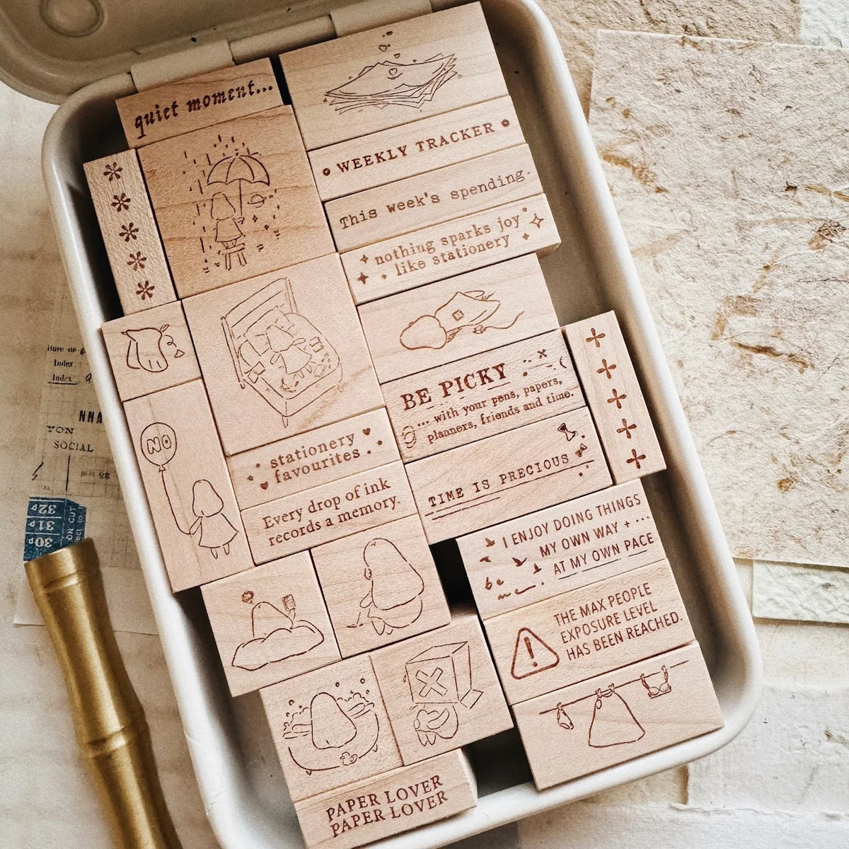PensPapersPlanner Rubber Stamp _  Series VIII _ Stationery Series