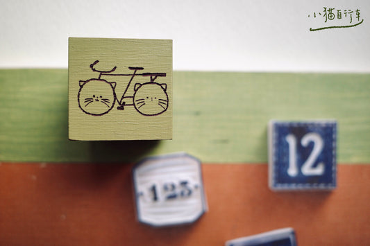 Hanen Studio _ Rubber Stamps _ Daily Life Series / Kitty Bicycle