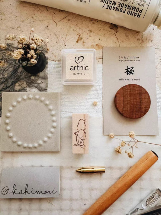 PensPapersPlanner Rubber Stamp _ 拖‘盐’中  Procrastinating  Girl