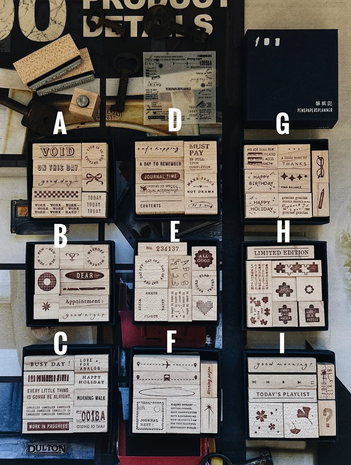 PensPapersPlanner Rubber Stamp Set _ Set G