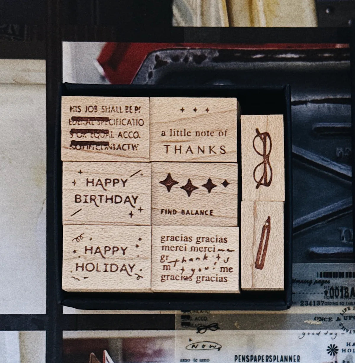 PensPapersPlanner Rubber Stamp Set _ Set G
