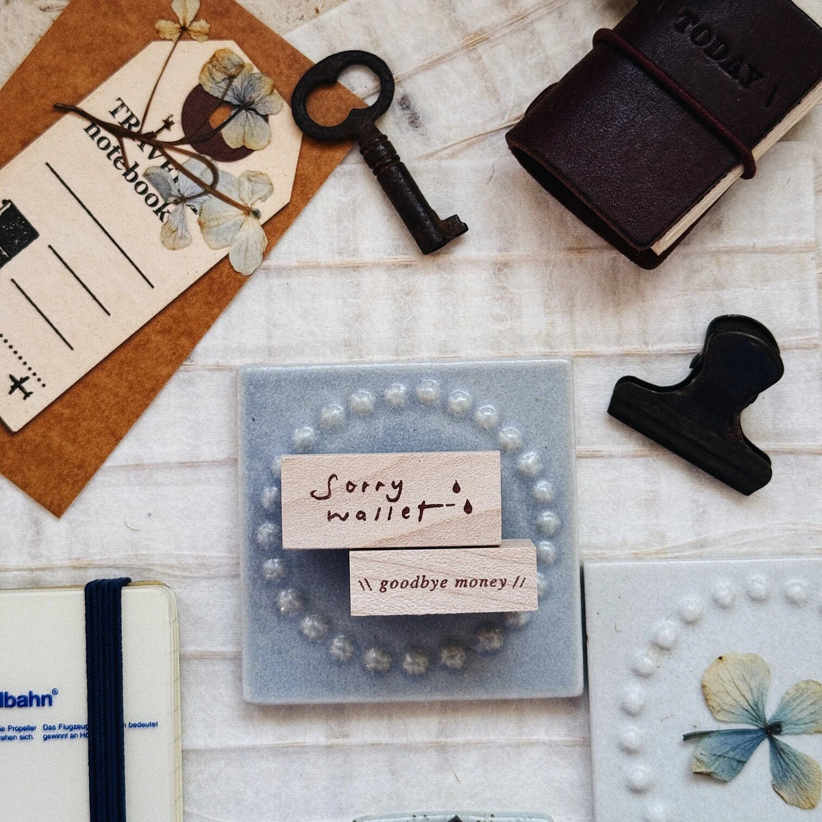 PensPapersPlanner Rubber Stamp _ Sorry wallet
