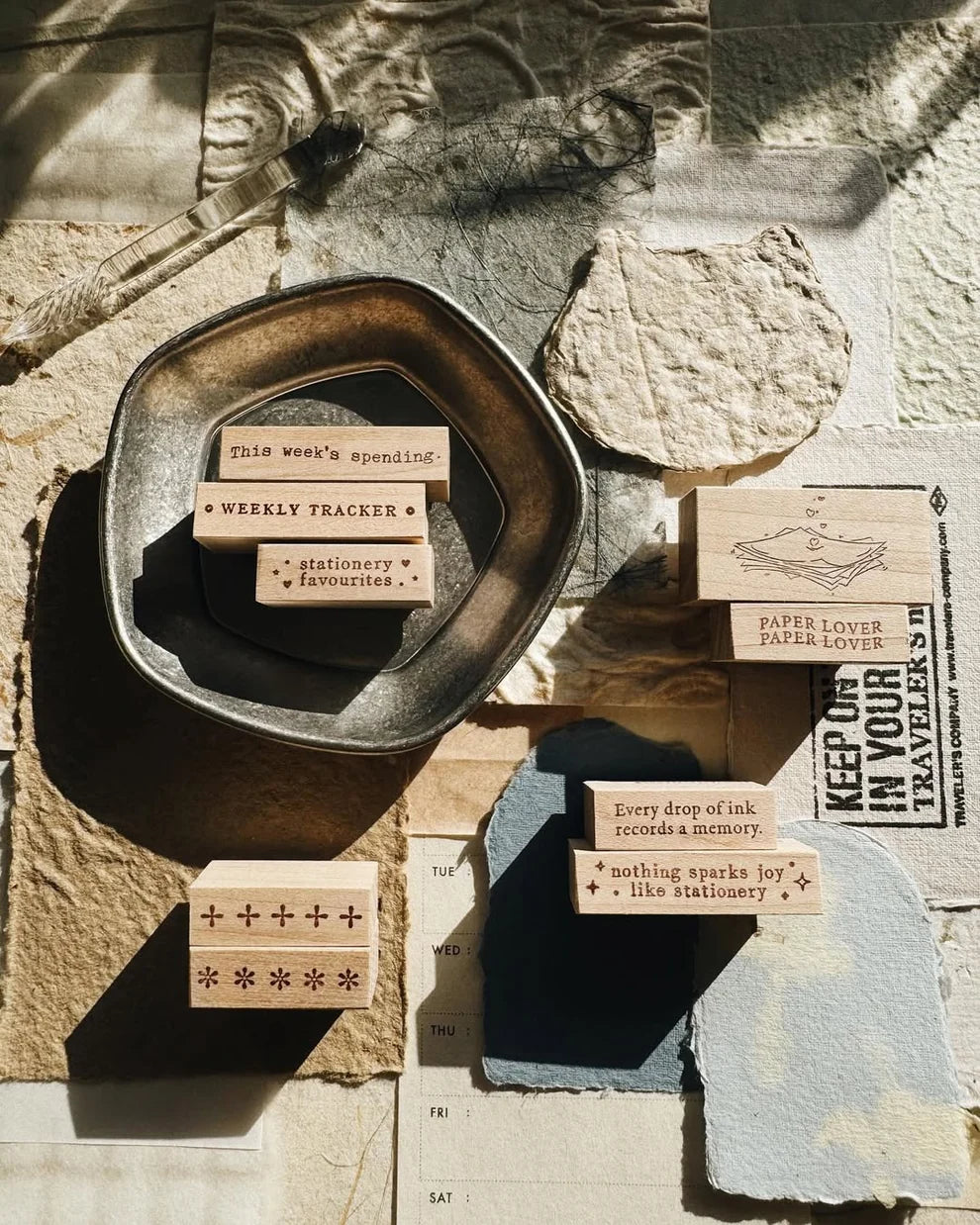 PensPapersPlanner Rubber Stamp _  Series VIII _ Stationery Series